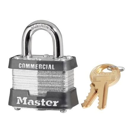 Master Lock Master Lock 1-9/16 in. W Steel 4-Pin Cylinder Exterior Padlock 3KA#3704